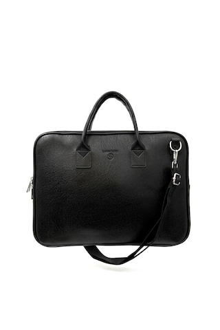 Sanmorris Unisex 15.6 İnç Uyumlu Suni Deri Darbe Korumalı Laptop Ve Evrak Çantası 1446 Siyah