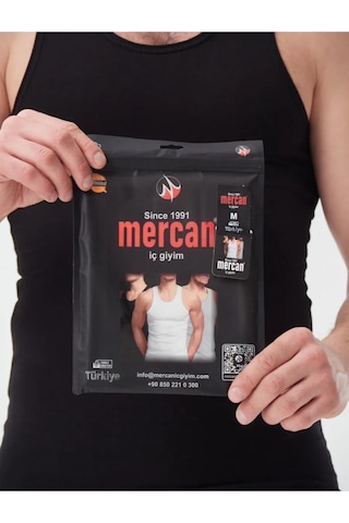 Mercan Erkek Modal Atlet 1 Kutu 6 Renk Çok Renkli