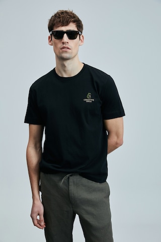 Lufian Erkek T Shirt 111020263 Siyah Siyah