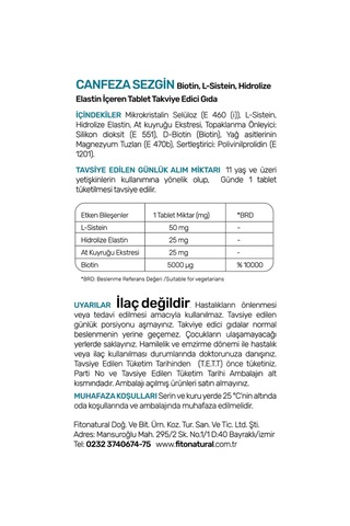 Biotin 5000 L-Sistein & Hidrolize Elastin At Kuyruğu Eki