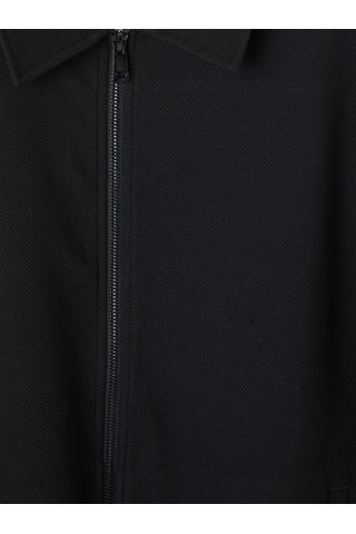 Lcwaıkıkı Classic Siyah Polo Yaka Erkek Fermuarlı Sweatshirt