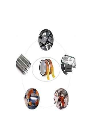 Kapton Bant 5mmx33m Yüksek Isıya Dayanıklı Yanmaz Bant