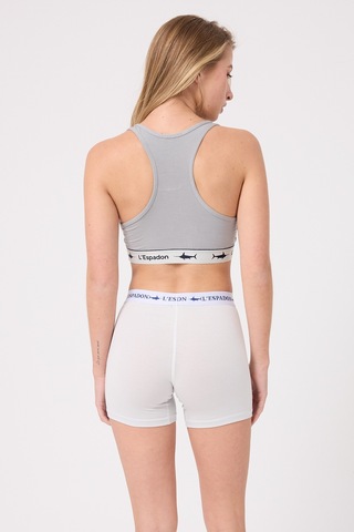 Athleshorts Yüksek Bel Kadın Uzun Boxer Şort-3267 Beyaz