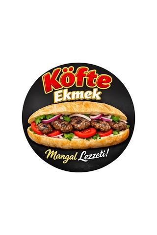 Mayeka Ekmek Arası Köfte Temalı Büfeler Cafeler Köfteciler İçin Ahşap Duvar Kapı Dekoratif Süs Tablo 4