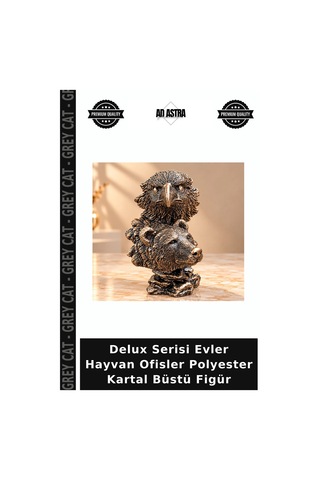 Delux Serisi Evler Hayvan Ofisler Polyester Kartal Büstü Figür