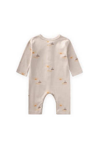 Baskılı Tulum 0-3 Yaş Yelken Desen Beyaz