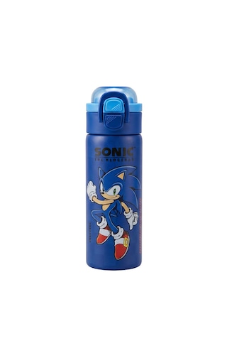 Sonic Çift Fonksiyon Kapaklı Çelik Matara 600ml 3818 Mavi