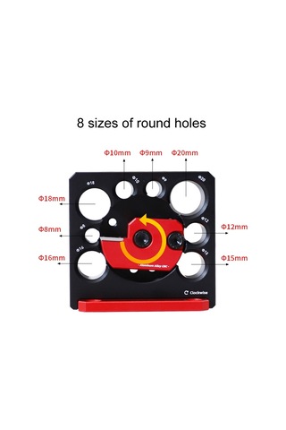 Sones Ruıtool 8 Adet / Set Ayarlanabilir 8 Delikli Matkap Yuvarlama Ağaç İşleme Kendin Yap Aletleri, Renk: Gümüş Ve Kırmızı