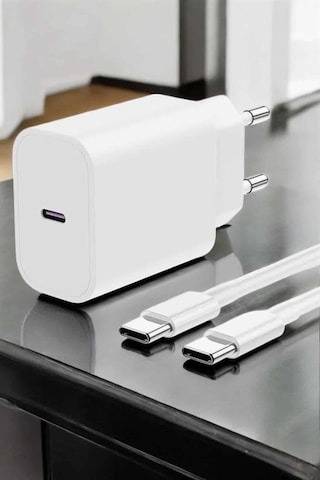 Mey İthalat İos Uyumlu Type-c Girişli Hızlı Şarj 15/15 Pro Max Adaptör Ve Kablosu 55432946