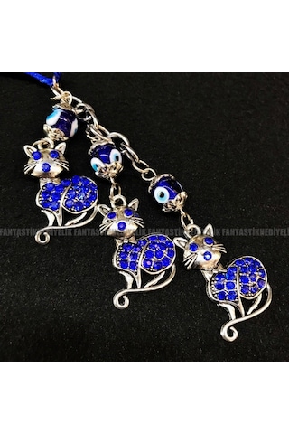 Kedi Nazar Boncuk Araba Hediyesi Vantuz Otomobil Dikiz Ayna Süsü