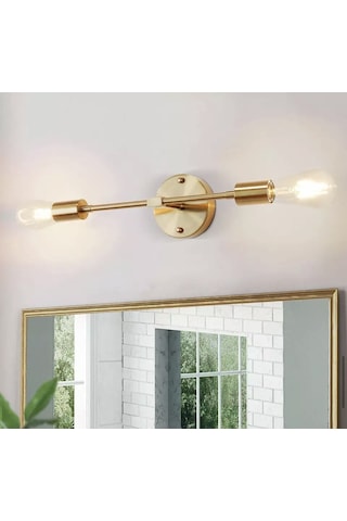 Burenze Modern Tasarım Eskitme Gold Sarı Duvar Aplik