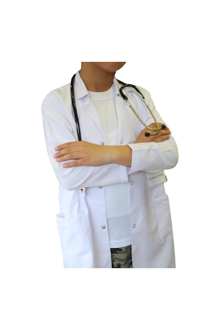 Medusaforma Çocuk Doktor Önlüğü Kız / Erkek Unisex Beyaz
