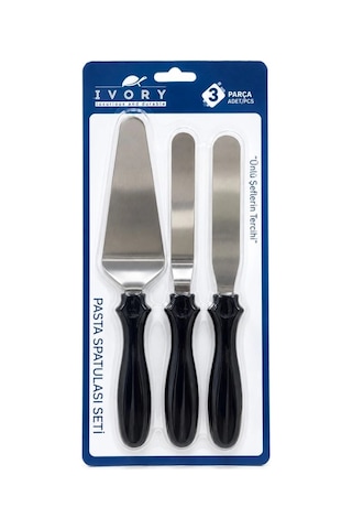 3 Parça Pasta Spatulası Krem