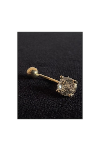 14 Ayar Altın Tektaş Göbek Piercing