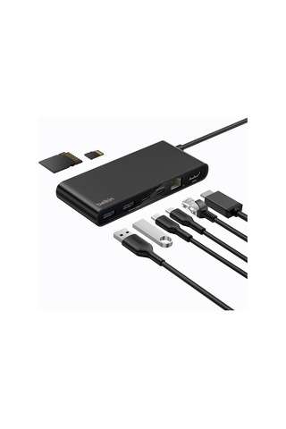 Belkin Connect 8 Portlu Usb-c Hub, 4k 60hz E Kadar Çözünürlükleri
