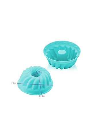Muffin Kek Kalıbı Silikon 6 Adet Çok Renkli