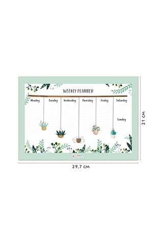 Planlayıcı Set - Haftalık Günlük Planlayıcı - 50 Sayfa Tarihsiz Alışveriş Iş Listesi Görev Yapılacaklar Ça Genel