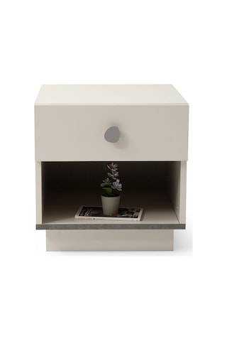 Çakıltaşı Modern Komodin 47 47 47cm Krem