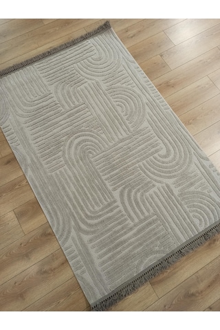 Çam Halı Talya Ty06 Gri Koridor Halısı Kesme Yolluk Mutfak Halısı Modern Salon Halısı