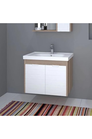 Denko Mostar 70 Cm Mdf Banyo Dolabı Takımı Alt Modül Çok Renkli