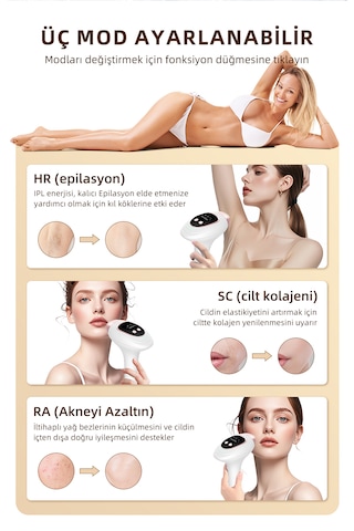 Yues Ipl Buz Başlıklı Lazer Epilasyon 9 Modlu Epilasyon Cihazı