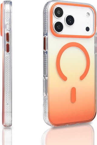 Subutu Apple Uyumlu iPhone 17 Pro Max Kılıf M-safe Şarj Özellikli Transparan Renk Geçişli Sbt Toros Kapak - Gri Gri