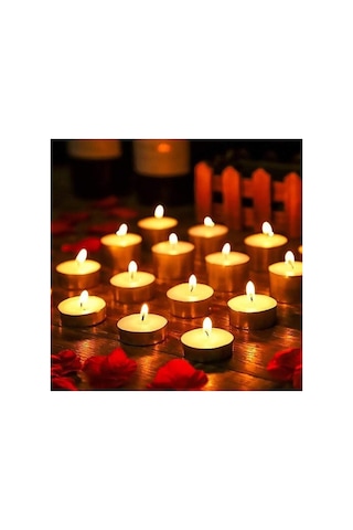 Sarı Renkli Tealight Mum 10 Adet