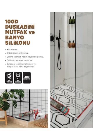 Sa061 Duşakabin Silikonu 310ml Şeffaf Akfix 100d