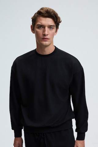 Grımelange Vıento Erkek Bisiklet Yaka Uzun Kollu Regular Fit Siyah Sweatshirt Siyah