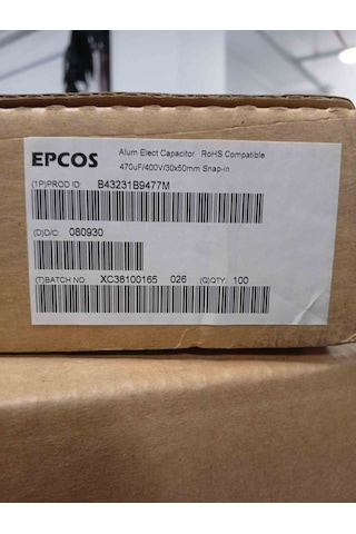B43231b9477m 470mf 400v 30x52mm Snap Elko Kondansatör