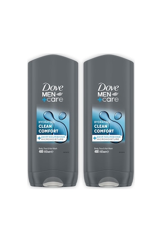 Dove Men +care Duş Jeli Body, Face&hair Clean Comfort 400 Ml X2