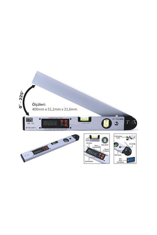 Bts 12471 2 Sulu Dijital Açı Ölçerli Su Terazisi 16"/400 Mm