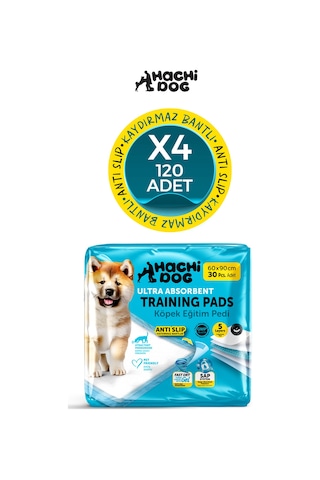Köpek Eğitim Pedi 60x90 Kaydırmaz Bantlı 120 Adet Blue Pack