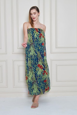 Kadın Straplez Astarlı Şifon Midi Yazlık Elbise 3753374 Kırmızı