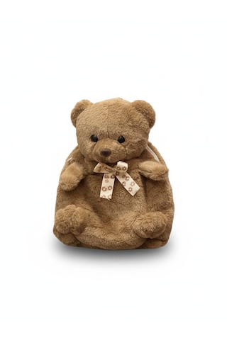 Sarı Çantalı Peluş Ayıcık 5 Renk Varyantlı Kahverengi