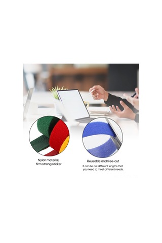 Yaozixa Nylon Kablolu Organizer 15mmx1.5m Beyaz, Kabloları Düzene Sokmak İçin Bant, Sargı Ve Çabuk Sabitleme Özelliği