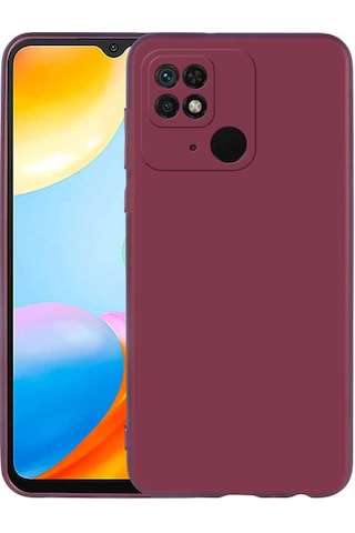 Xiaomi Poco C40 Kılıf Zore Premier Silikon Kapak Mürdüm