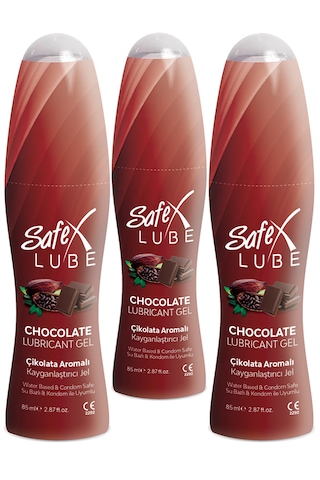 Safex Lube Kayganlaştırıcı Jel Çikolata 85 Ml. 3 Adet
