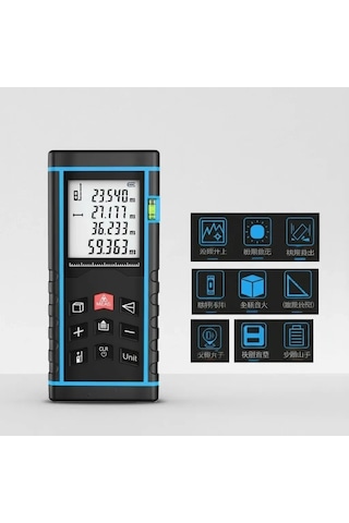 40 Metre Hassas Lazermetre Ölçer Lcd Dijital Ekran Su Terazili Lazerli Mesafe Ölçüm Cihazı Diğer