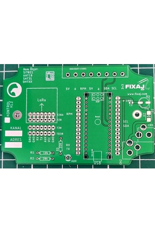 Fixaj 3In1 Pcb Arduino Nano Ve Lora Modülleri Için Hazır Pcb