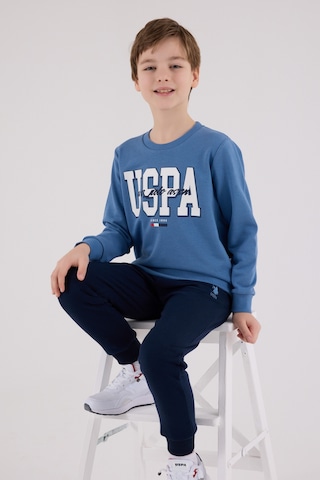 U.S. Polo Assn. Lisanslı Erkek Çocuk Alt Üst 2 Parça Eşofman Takımı Us2205 Mavi
