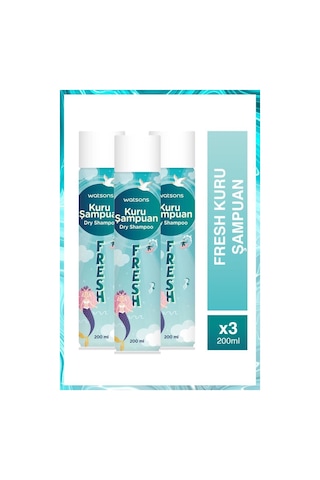 Watsons Fresh Kuru Şampuan 3 x 200 ML