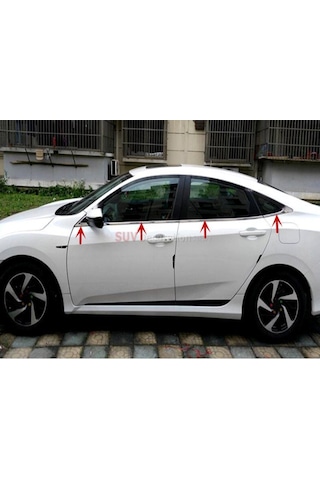 Honda Civic Fc5 Cam Çıtası 8 Parça 2017 Sonrası için Dur