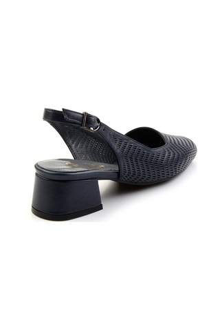 Bambi Lacivert Leather Kadın Klasik Topuklu Ayakkabı K01531252103 Lacivert