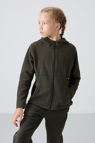 Standart Fit Kapüşonlu 2li Paket Haki-koyu Bej Kız Çocuk Sweatshirt - 75152 Haki - Kahverengi