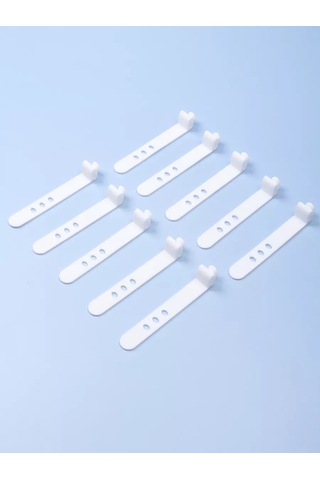 Wallard 10 Adet Beyaz Silikon Kablo Kelepçeleri 226957146