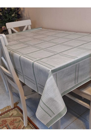 Elyaflı Pvc Masa Örtüsü Modern, Dayanıklı, Silinebilir Ve Şık Görünüm Mrl156 Yeşil