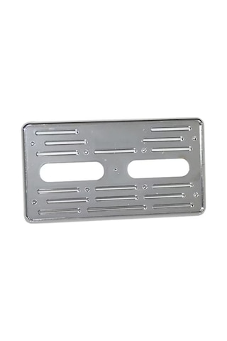 Krom Plakalık Metal Plaka Altlığı Paslanmaz Universal Araç Plaka Tutucu Şık Tasarım