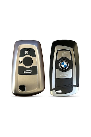 Bmw F30 Uyumlu Silikon Oto Anahtar Kumanda Kabı Kılıf Gri