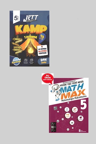 5.sınıf Yeni 1.dönem Jett Kamp Denemeleri 10 Günde İlk Dönem Tekrarı + Math Max Kitabı Hediyeli